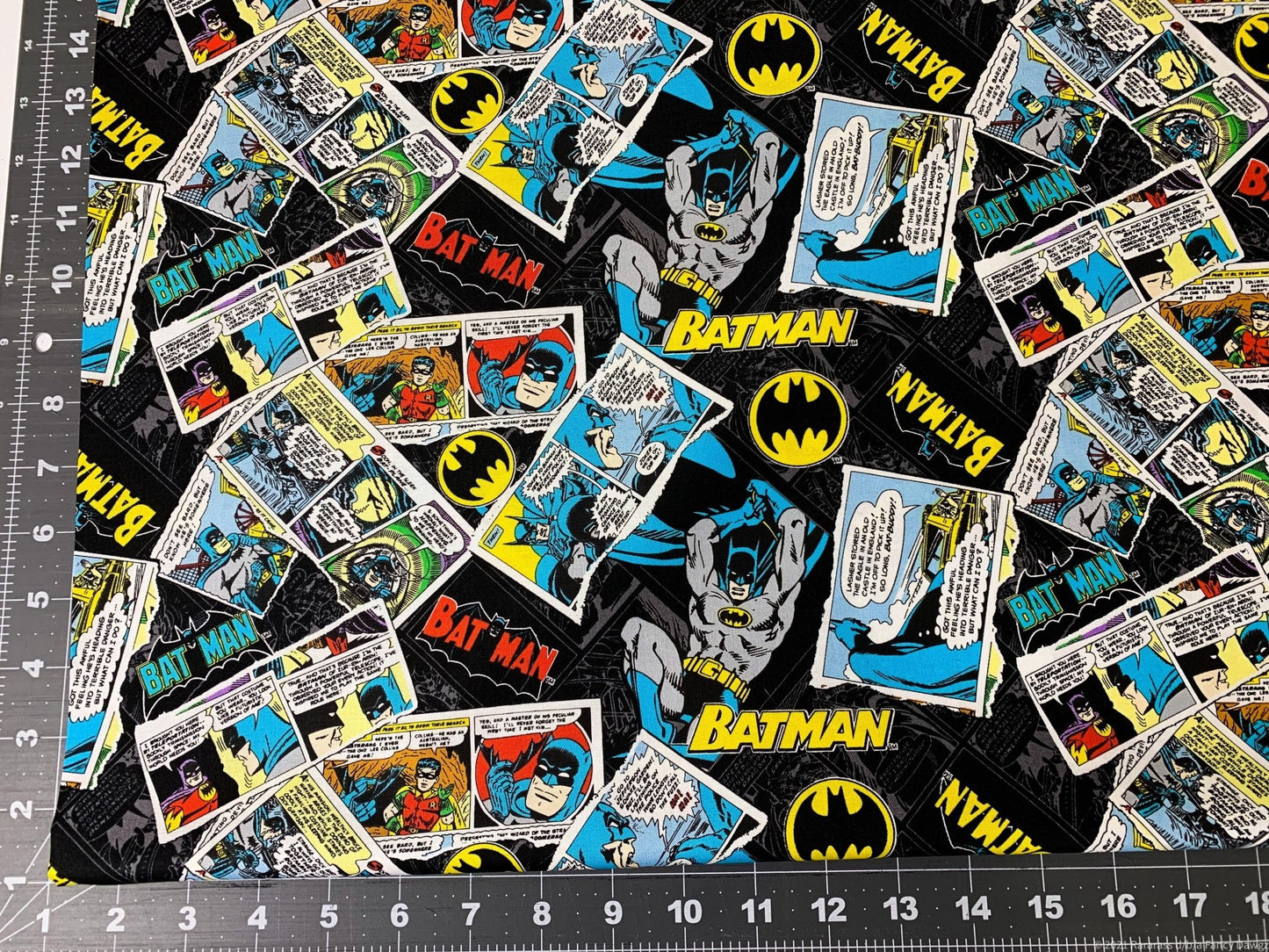 Batman cotton fabric Batman Poster fabric - Mary Jo Fabrics