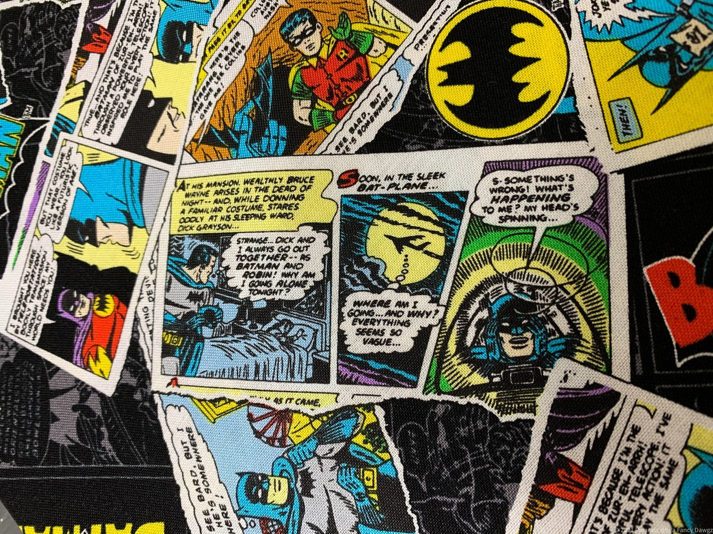 Batman cotton fabric Batman Poster fabric - Mary Jo Fabrics