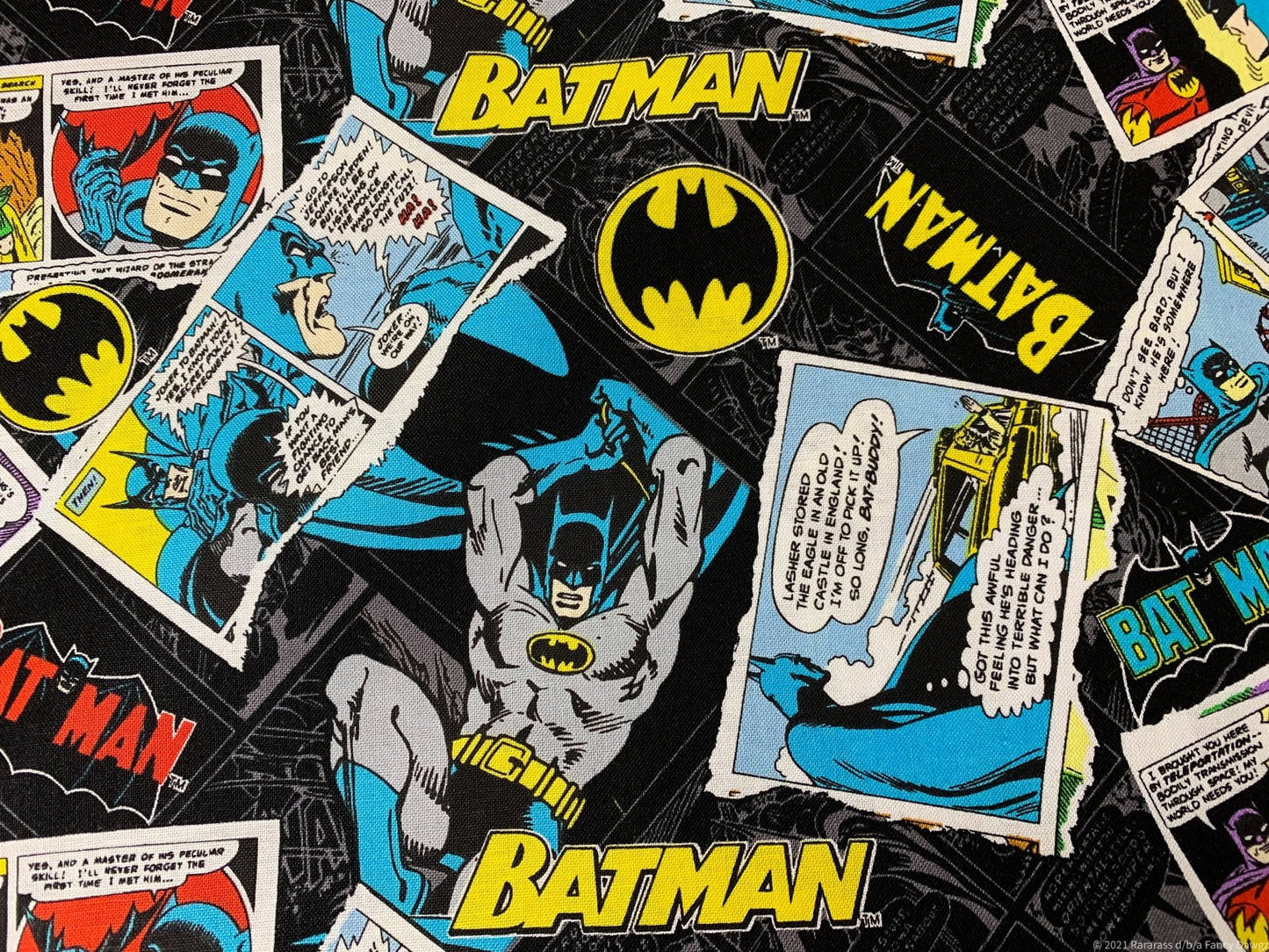 Batman cotton fabric Batman Poster fabric - Mary Jo Fabrics