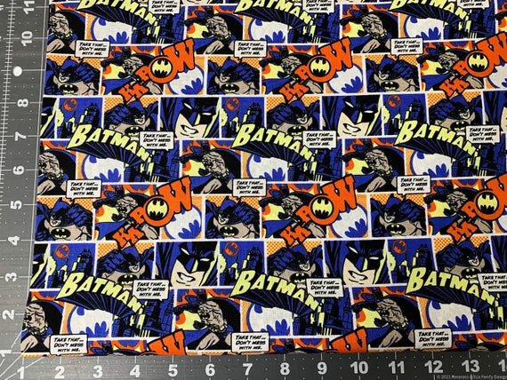 Batman fabric Color Pop Comic fabric Ka Pow - Mary Jo Fabrics