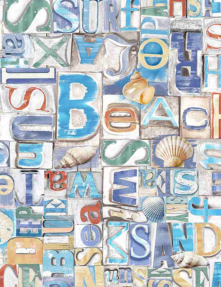 Beach fabric C8459 Surf Sand Shell - Mary Jo Fabrics