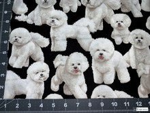 Bichon Frise Dog fabric C7526 cute white puppy fabric - Mary Jo Fabrics