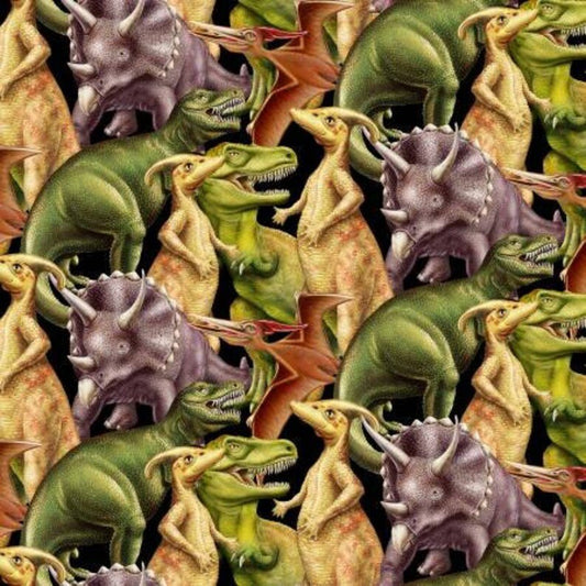 Big March of the Dinosaur fabric6076 - 99 T Rex fabric - Mary Jo Fabrics