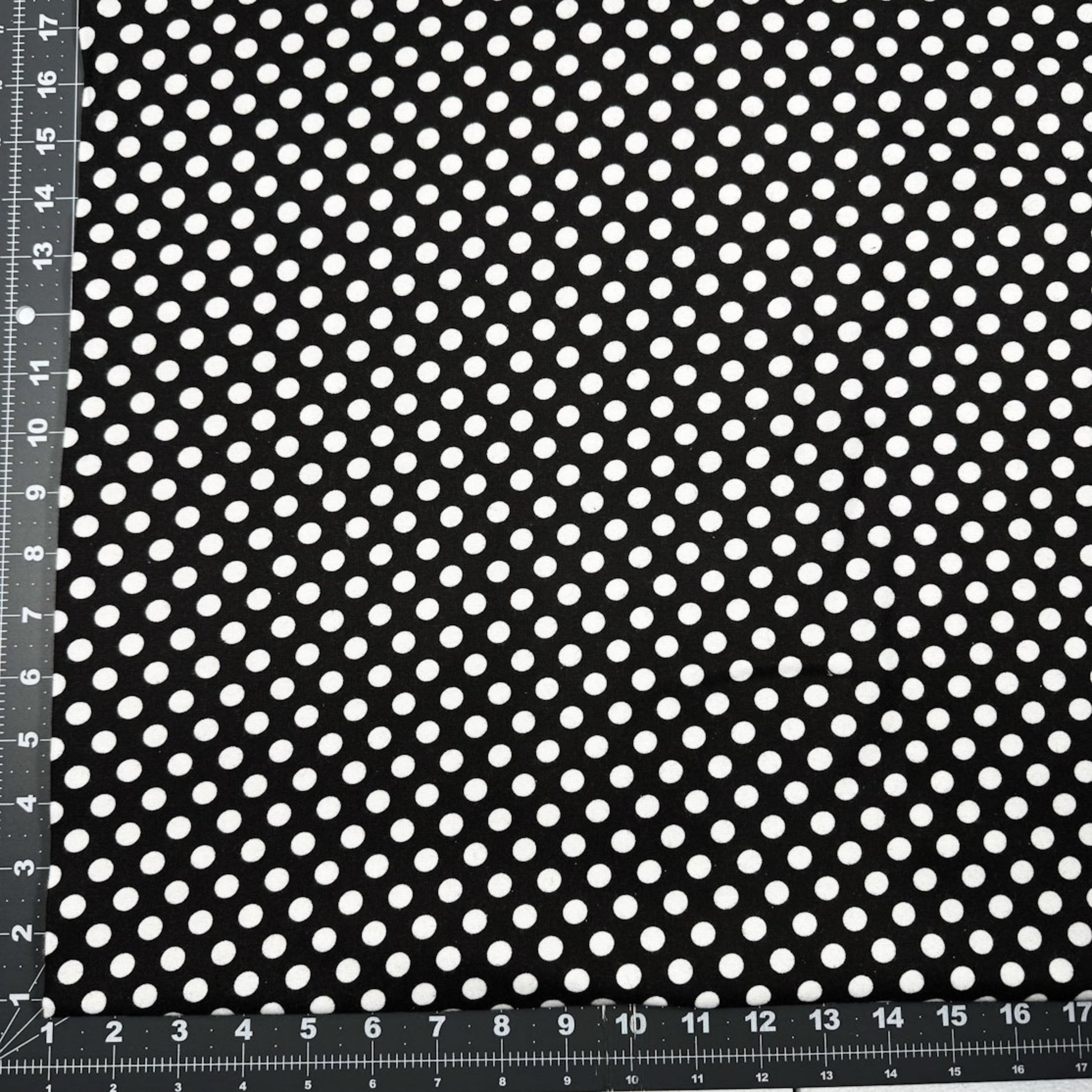 Black and White Polka Dot Cotton Flannel 44 - 6355 Dots Flannel - Mary Jo Fabrics
