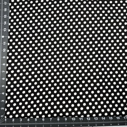 Black and White Polka Dot Cotton Flannel 44 - 6355 Dots Flannel - Mary Jo Fabrics