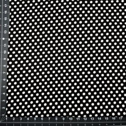 Black and White Polka Dot Cotton Flannel 44 - 6355 Dots Flannel - Mary Jo Fabrics
