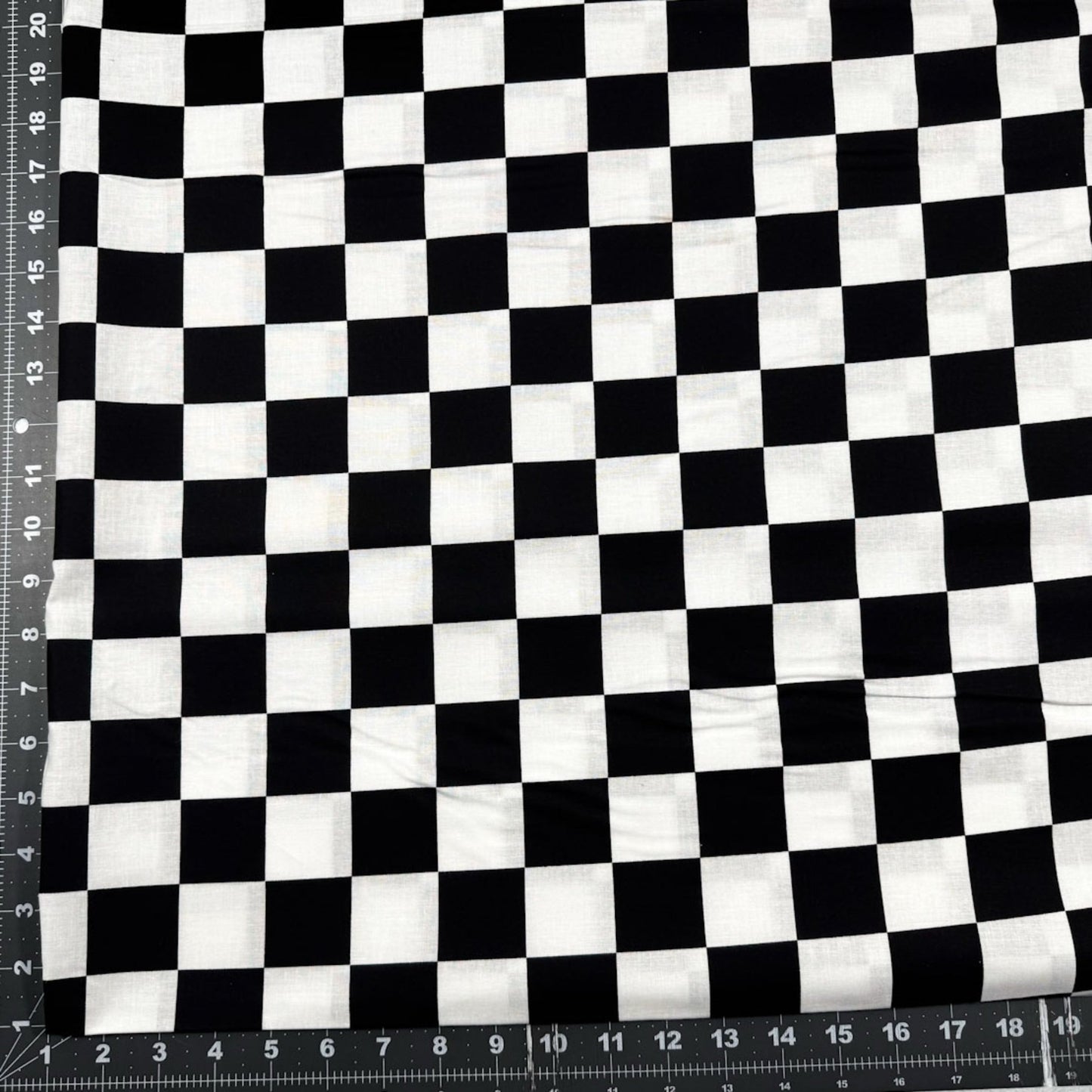 Black and White Racing Check Cotton Fabric 22098 - Mary Jo Fabrics