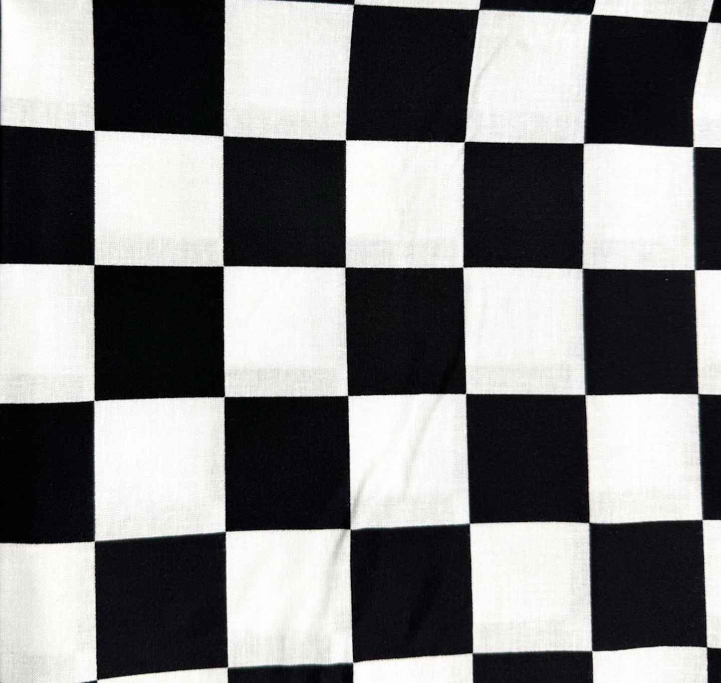 Black and White Racing Check Cotton Fabric 22098 - Mary Jo Fabrics