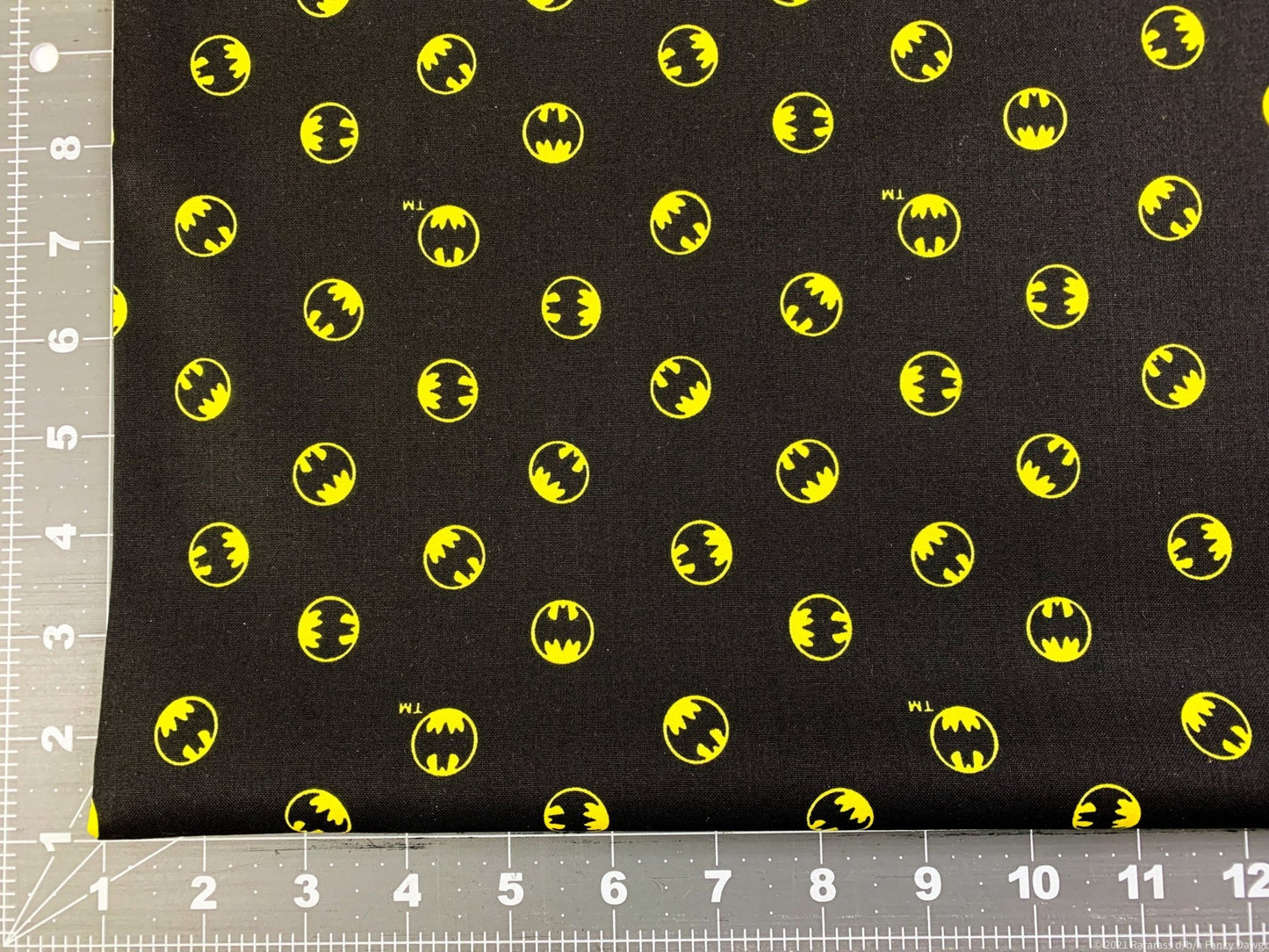 Black Batman fabric Batman Logo cotton fabric - Mary Jo Fabrics