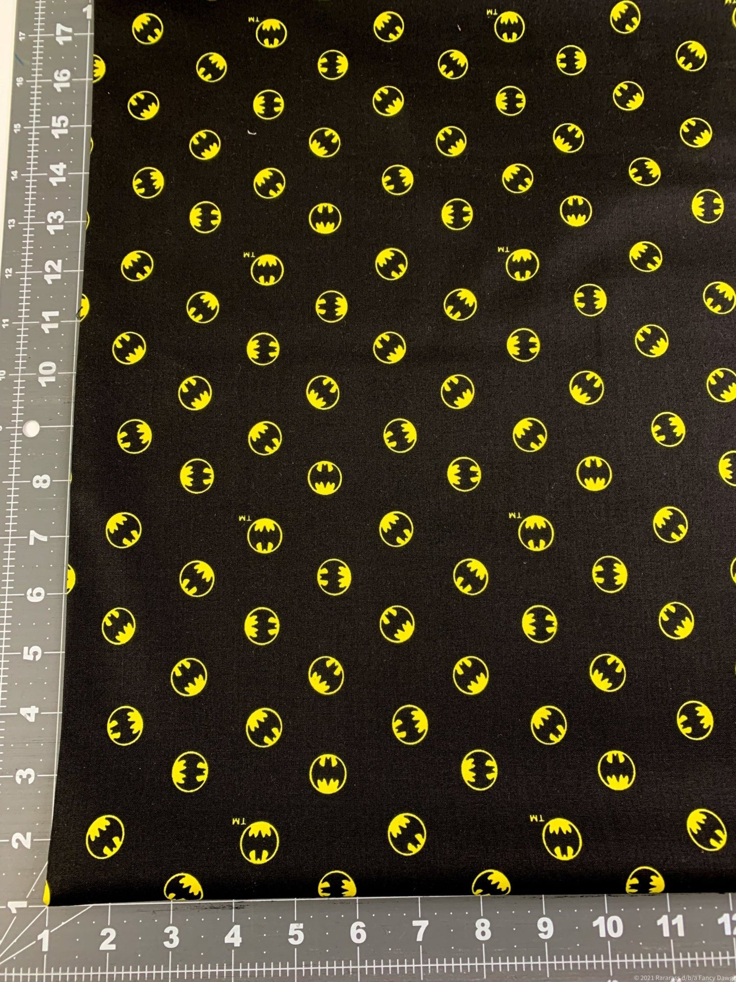 Black Batman fabric Batman Logo cotton fabric - Mary Jo Fabrics