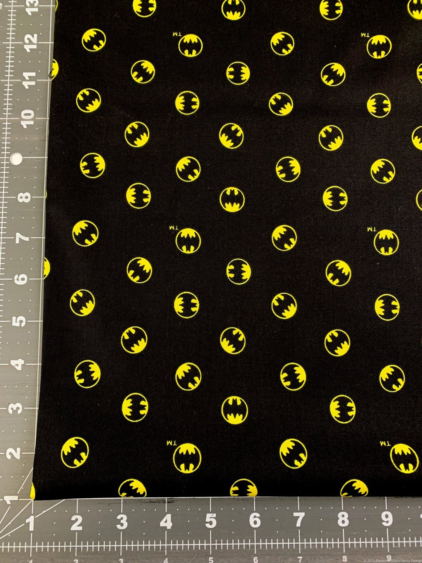 Black Batman fabric Batman Logo cotton fabric - Mary Jo Fabrics