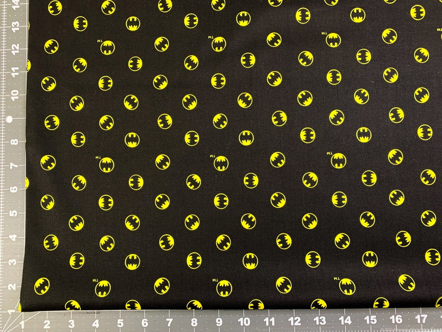 Black Batman fabric Batman Logo cotton fabric - Mary Jo Fabrics