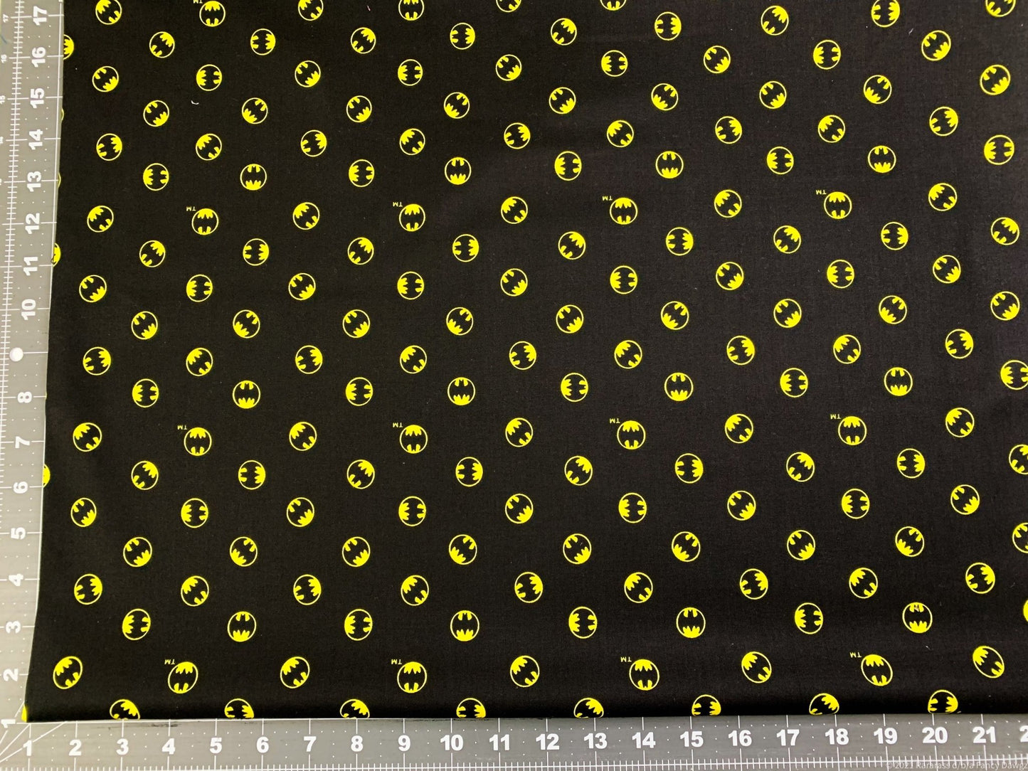 Black Batman fabric Batman Logo cotton fabric - Mary Jo Fabrics