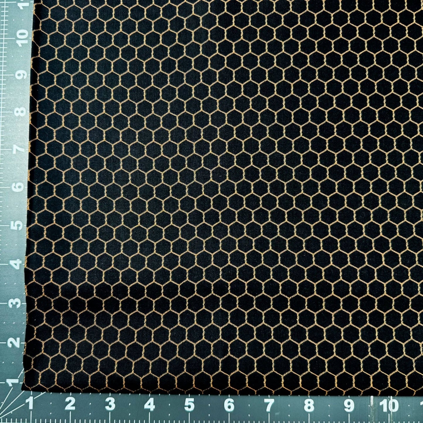 Black Chicken Wire Fabric 355 Gold Chicken Wire Cotton - Mary Jo Fabrics
