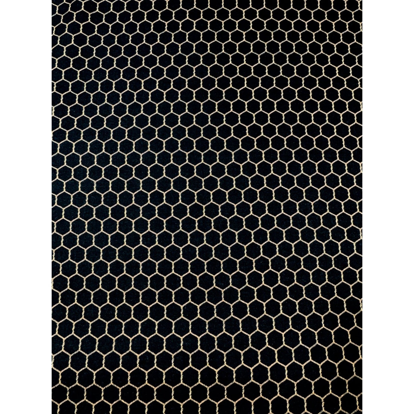 Black Chicken Wire Fabric 355 Gold Chicken Wire Cotton - Mary Jo Fabrics