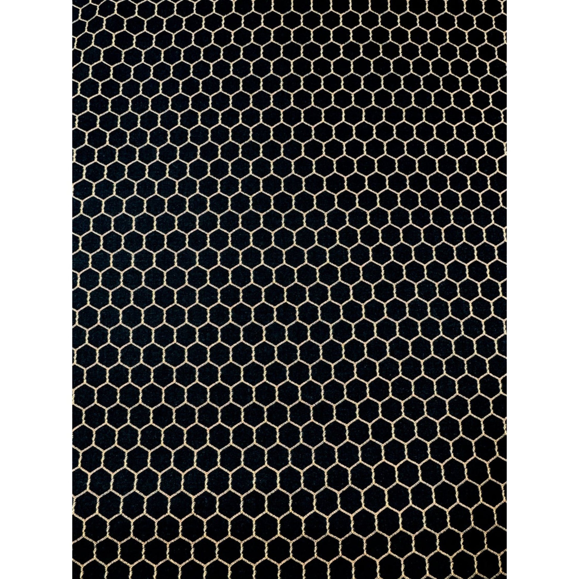 Black Chicken Wire Fabric 355 Gold Chicken Wire Cotton - Mary Jo Fabrics