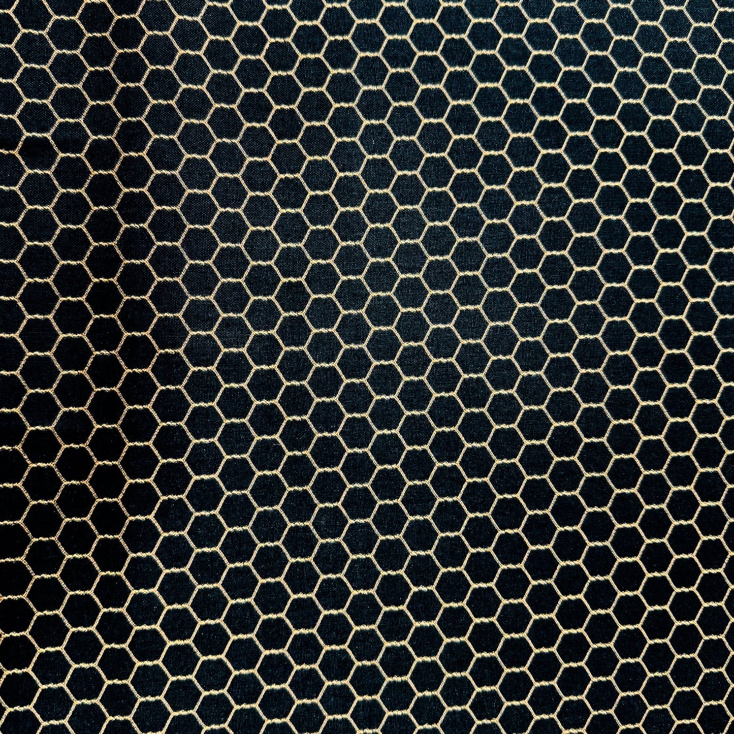 Black Chicken Wire Fabric 355 Gold Chicken Wire Cotton - Mary Jo Fabrics