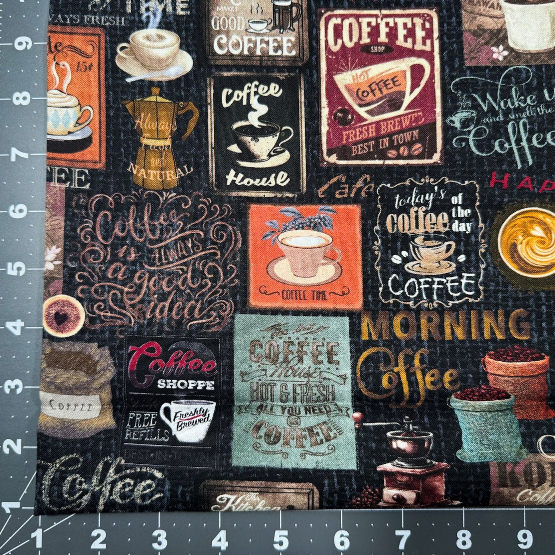 Black Coffee Fabric CD3421 Cafe - Mary Jo Fabrics