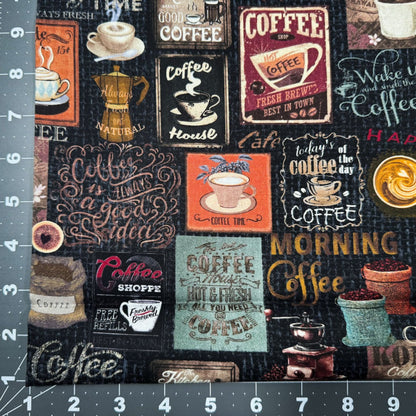 Black Coffee Fabric CD3421 Cafe - Mary Jo Fabrics