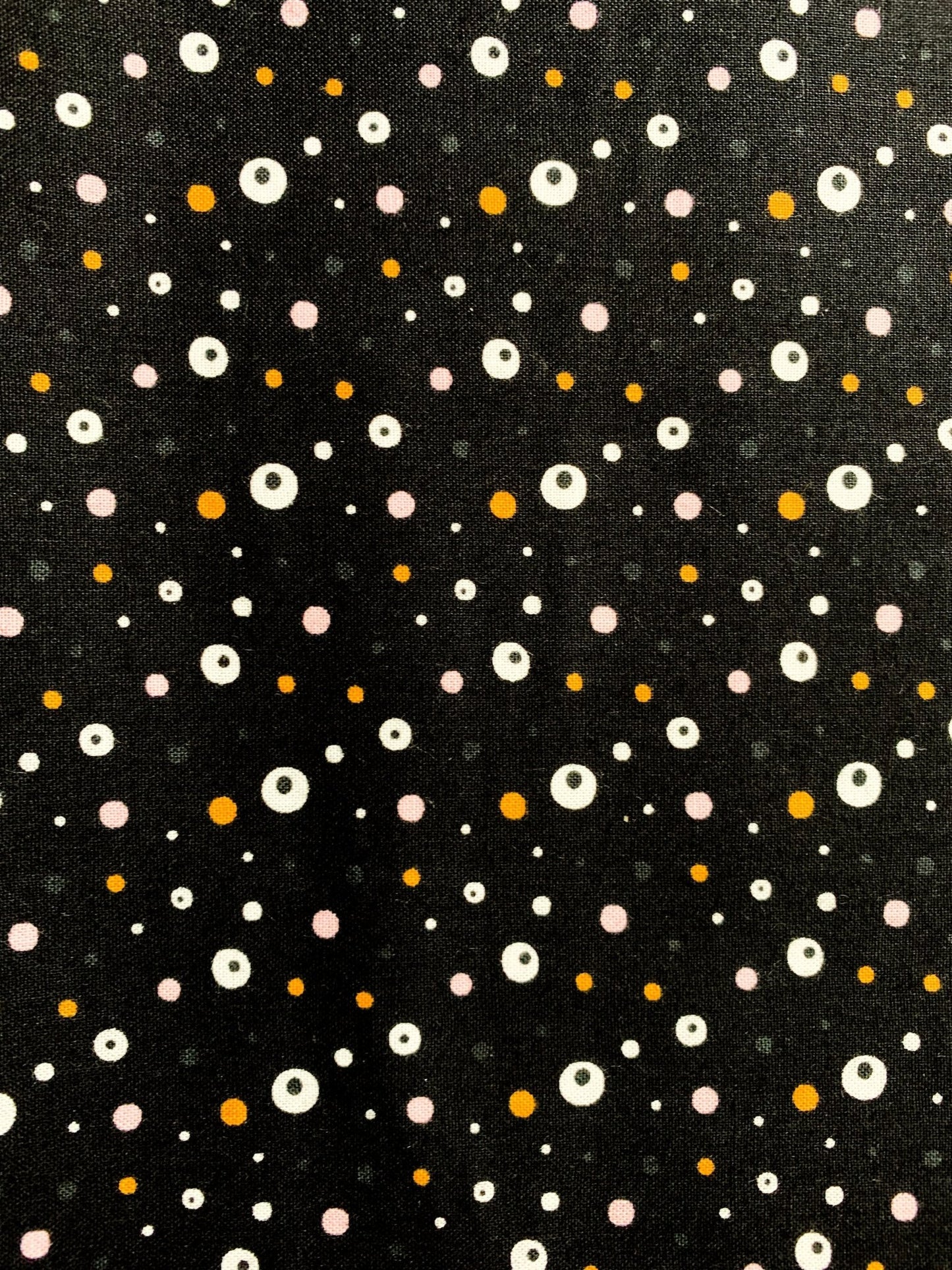 Black eyes dot fabric 21211004 Hey Boo eyeball halloween fabric - Mary Jo Fabrics