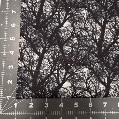 Black forest fabric 1944 - 3241 Black tree fabric - Mary Jo Fabrics
