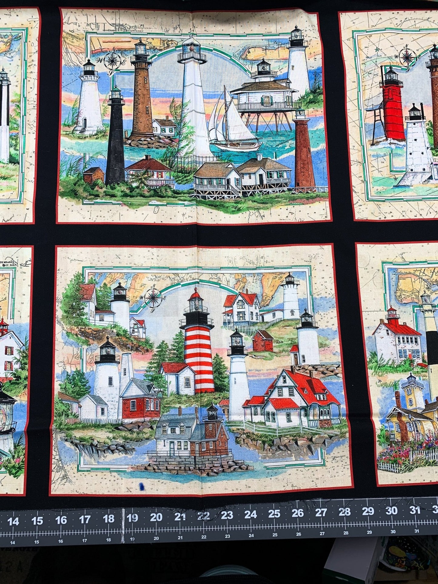 Beach quilt panel 43000 Lights of Hope Mary Jo Fabrics