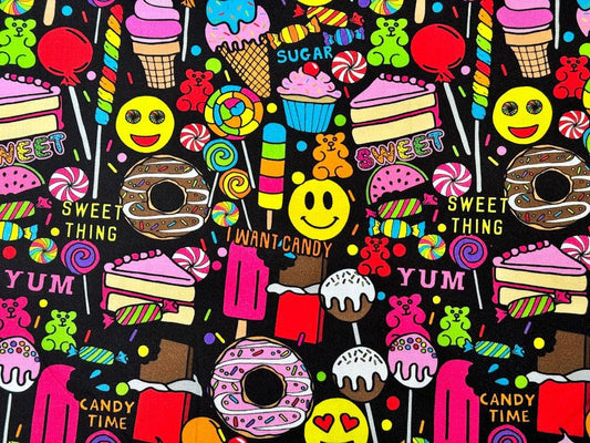 Black I want Candy fabric 10406 by Corey Paige - Mary Jo Fabrics