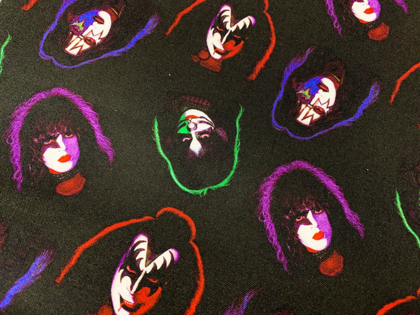 Black Kiss band fabric 71068 Rock band Kissed - Mary Jo Fabrics