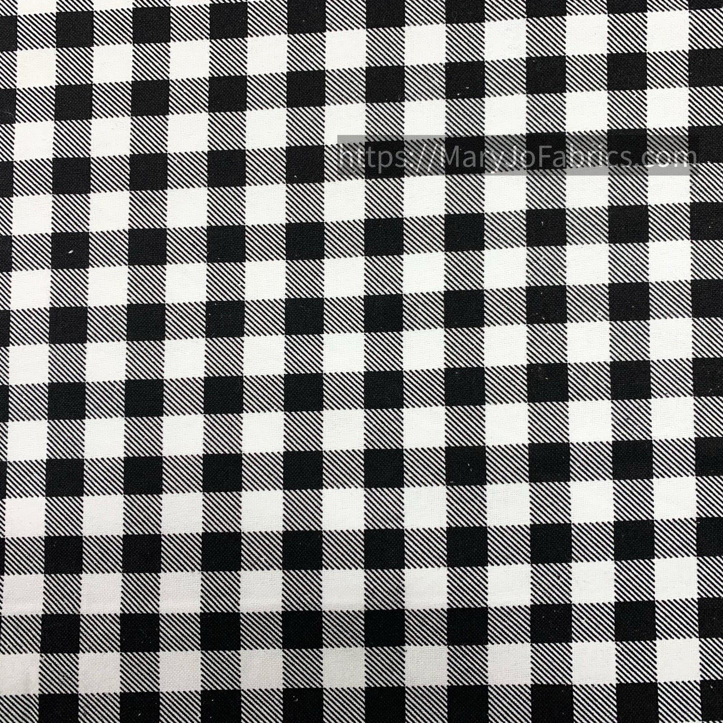 Black White Buffalo Plaid FLANNEL 44 - 7491 - Mary Jo Fabrics