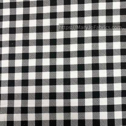 Black White Buffalo Plaid FLANNEL 44 - 7491 - Mary Jo Fabrics