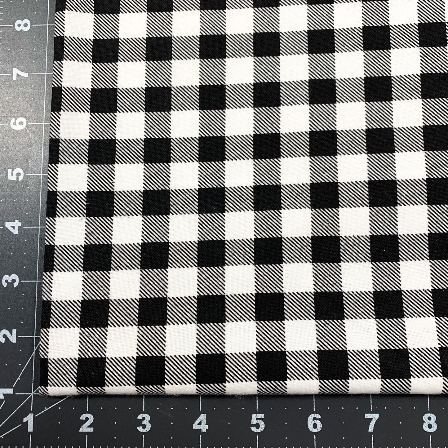Black White Buffalo Plaid FLANNEL 44 - 7491 - Mary Jo Fabrics