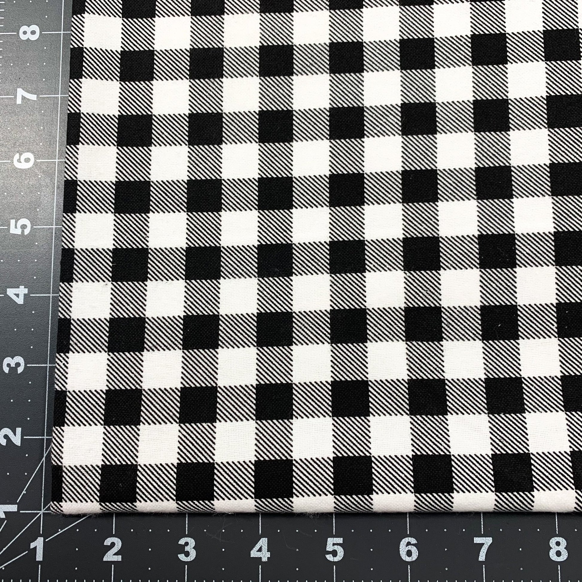 Black White Buffalo Plaid FLANNEL 44 - 7491 - Mary Jo Fabrics