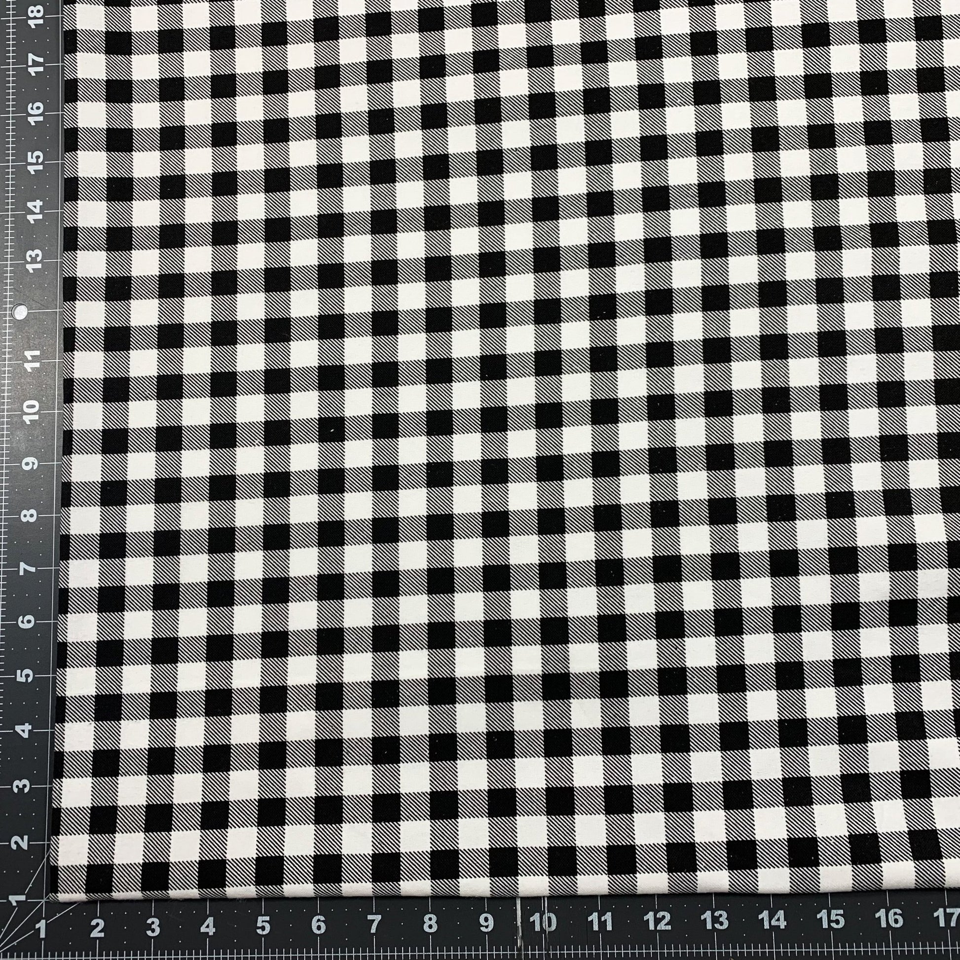 Black White Buffalo Plaid FLANNEL 44 - 7491 - Mary Jo Fabrics