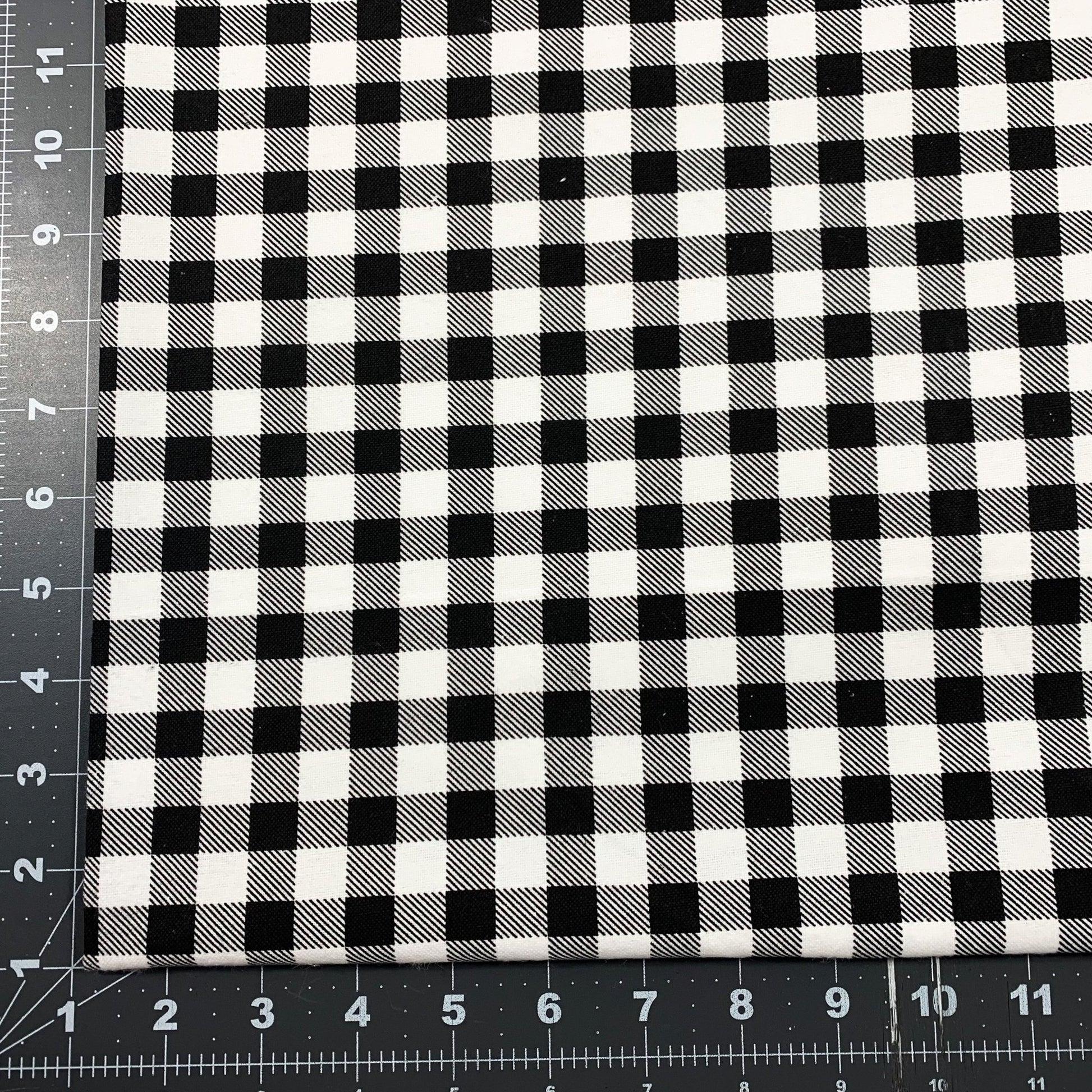Black White Buffalo Plaid FLANNEL 44 - 7491 - Mary Jo Fabrics