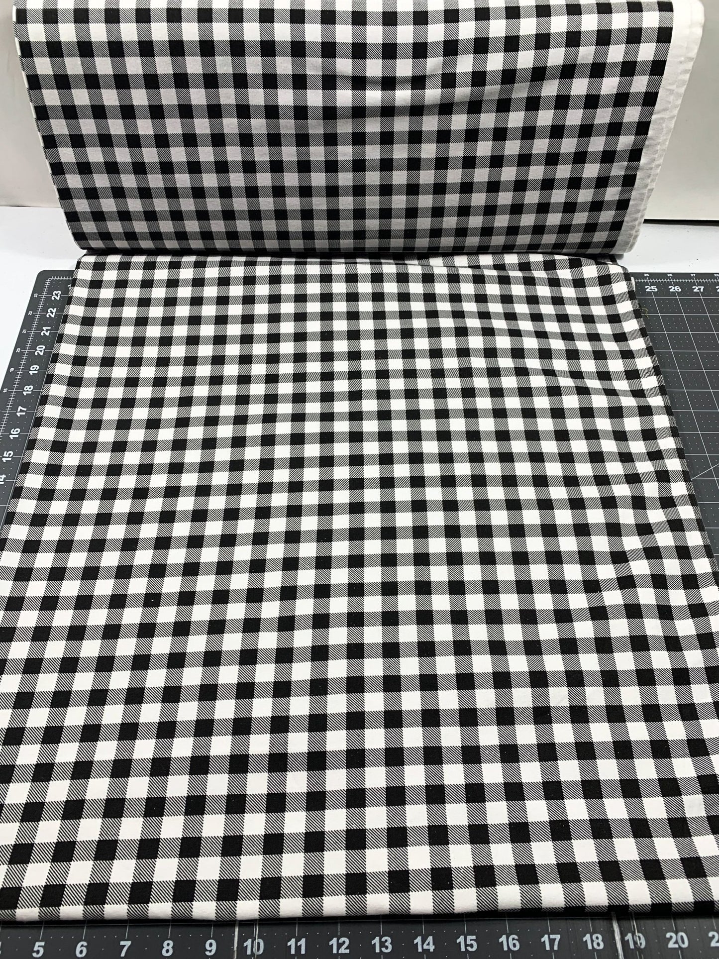Black White Buffalo Plaid FLANNEL 44 - 7491 - Mary Jo Fabrics