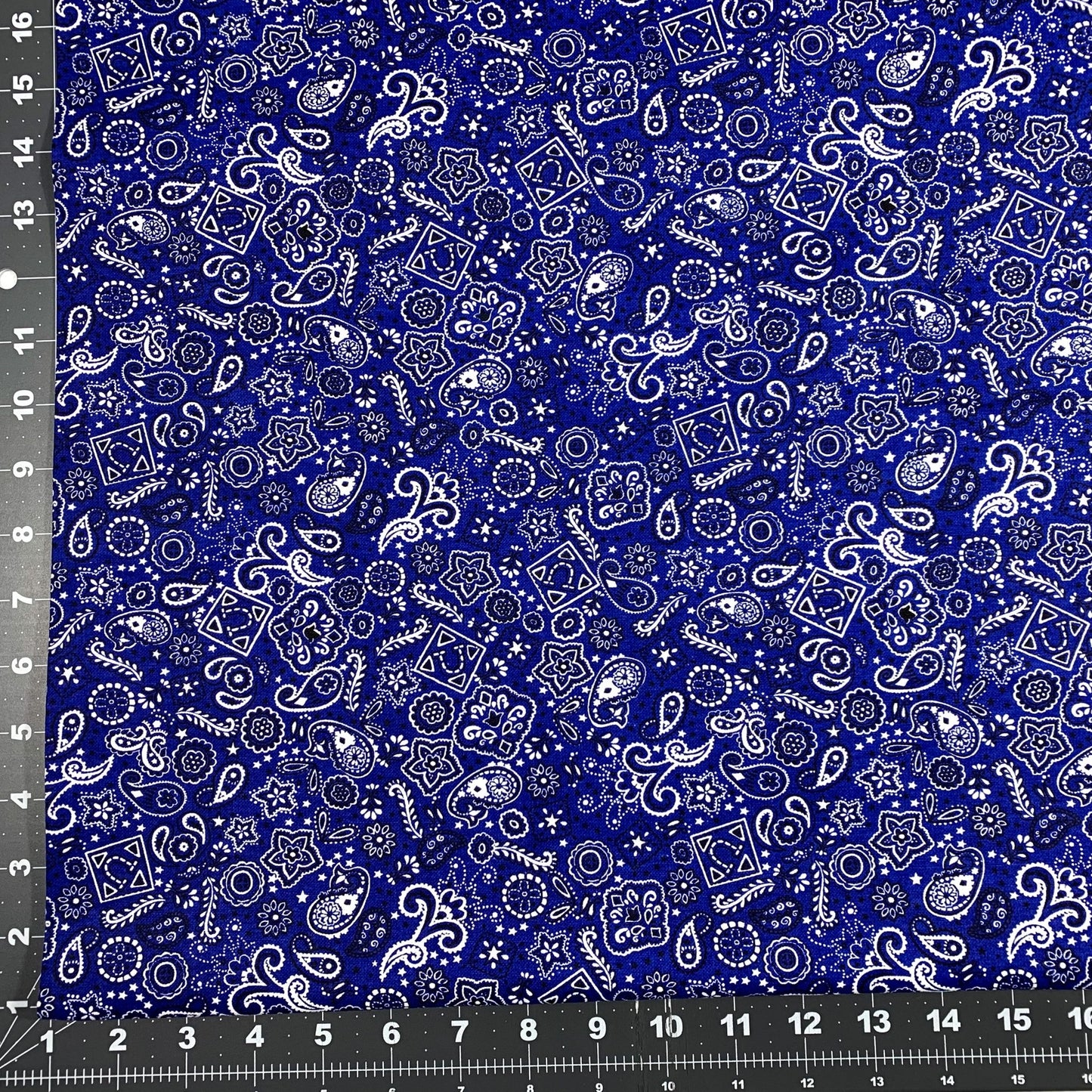 Blue Bandana FLANNEL Fabrics 44 - 6401 Blue Cotton Flannel - Mary Jo Fabrics