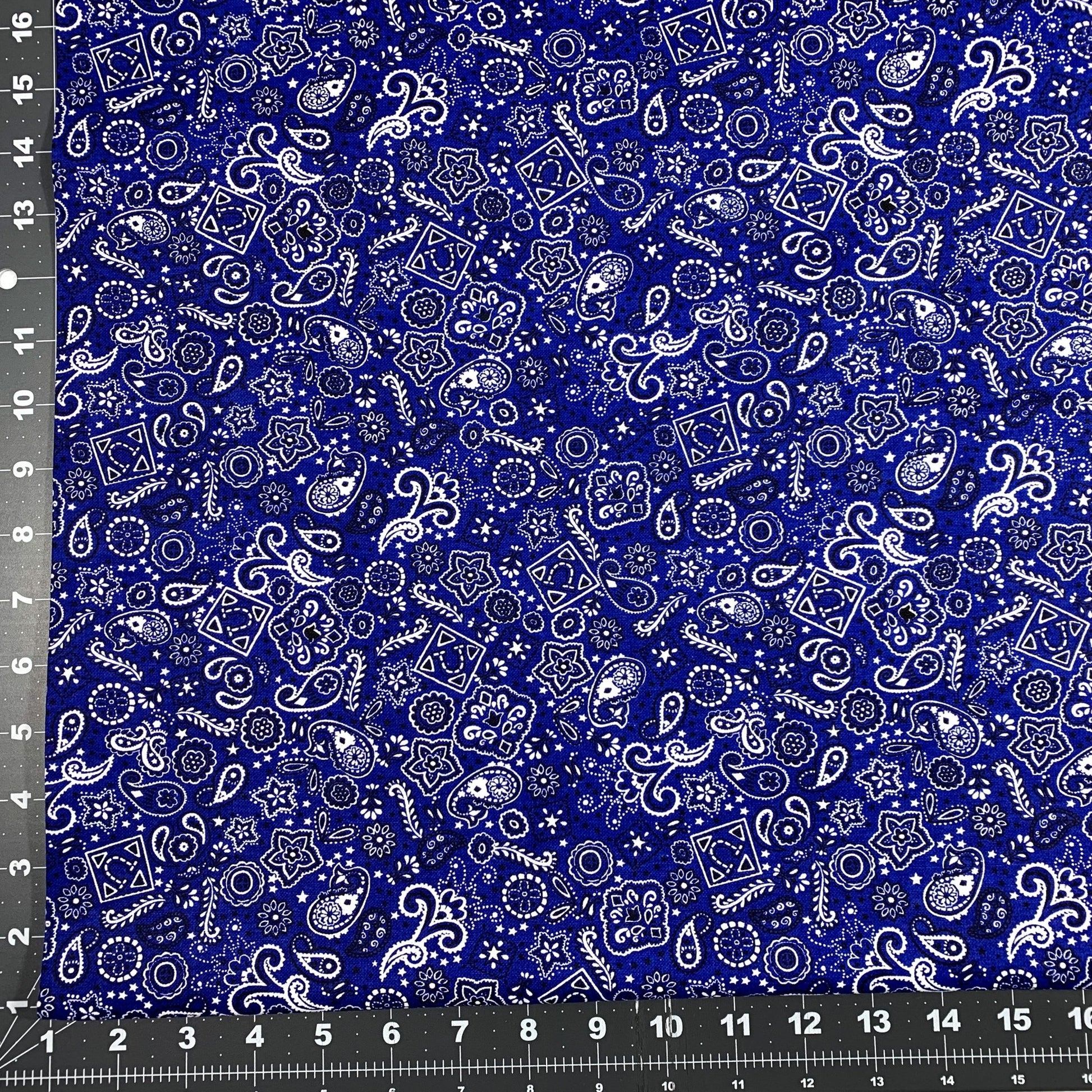 Blue Bandana FLANNEL Fabrics 44 - 6401 Blue Cotton Flannel - Mary Jo Fabrics