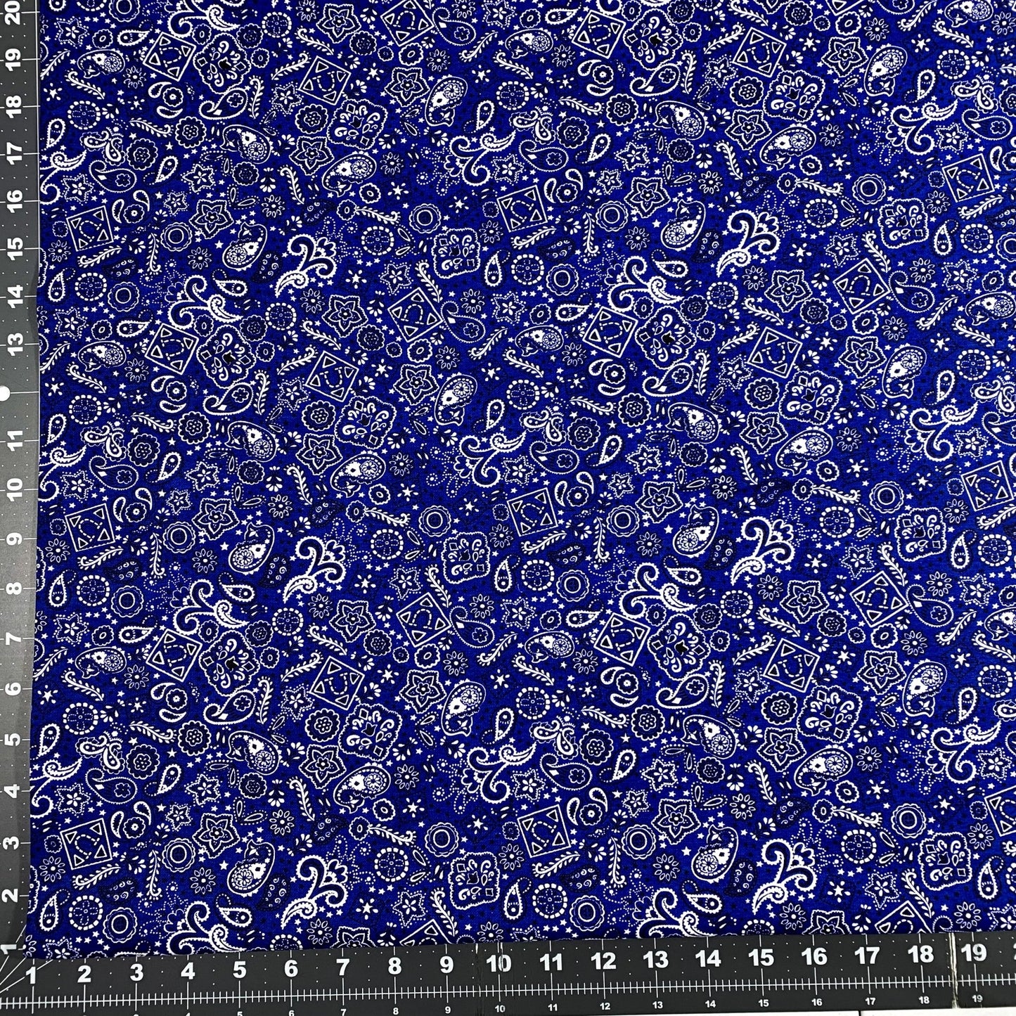 Blue Bandana FLANNEL Fabrics 44 - 6401 Blue Cotton Flannel - Mary Jo Fabrics