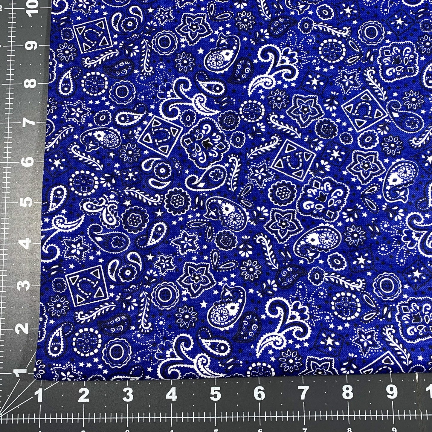 Blue Bandana FLANNEL Fabrics 44 - 6401 Blue Cotton Flannel - Mary Jo Fabrics