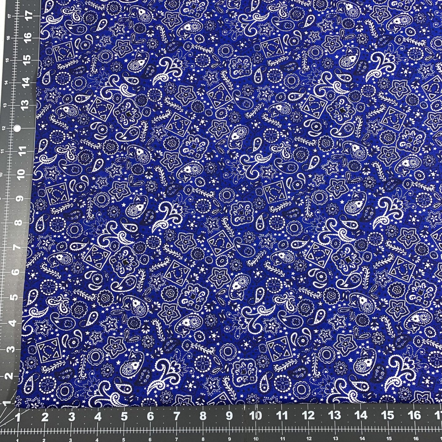 Blue Bandana FLANNEL Fabrics 44 - 6401 Blue Cotton Flannel - Mary Jo Fabrics