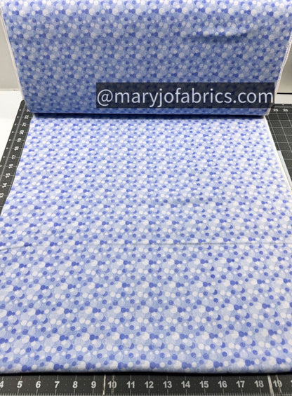 Blue Bubbles FLANNEL 0325 - 77 Circle Print Flannel - Mary Jo Fabrics