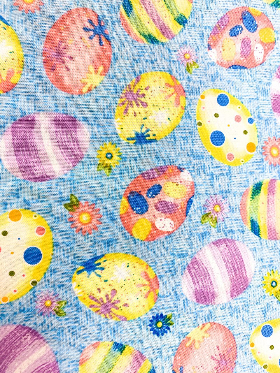 Blue Easter Egg fabric 563 - 11 Happy Easter fabric - Mary Jo Fabrics