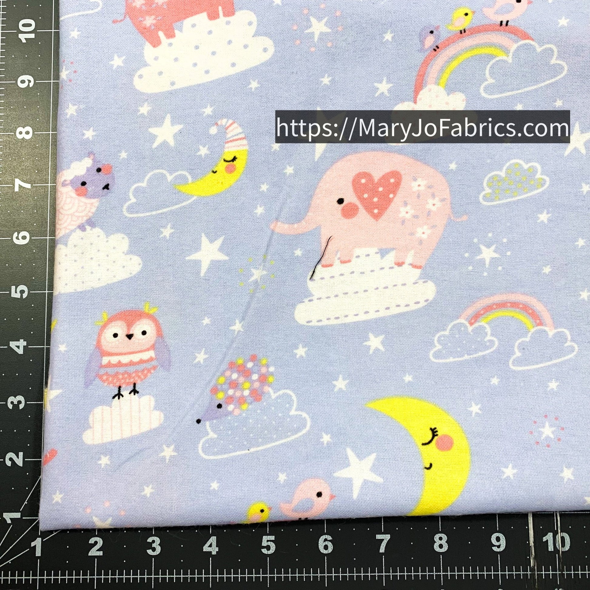 Blue Elephant FLANNEL 44 - 7481 Moon Cloud - Mary Jo Fabrics