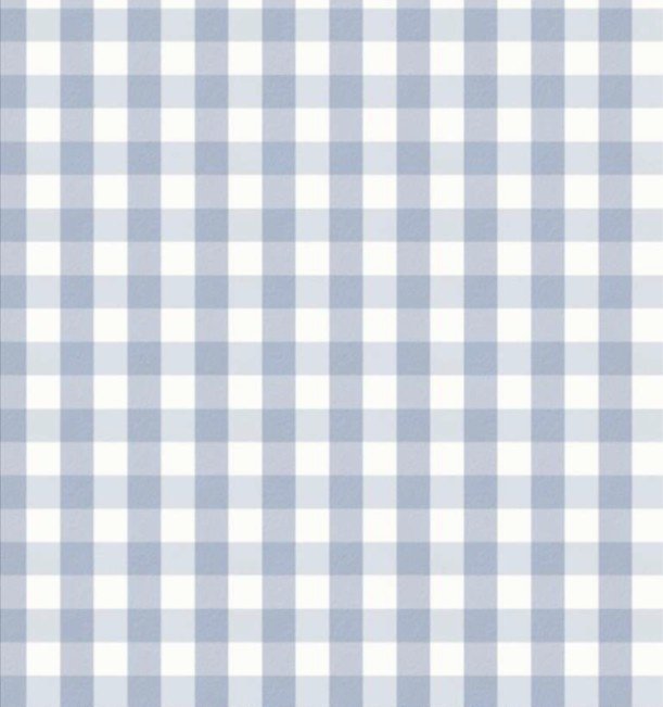 Blue Gray Gingham Check Fabric 2035 - 0401 Love Grows - Mary Jo Fabrics