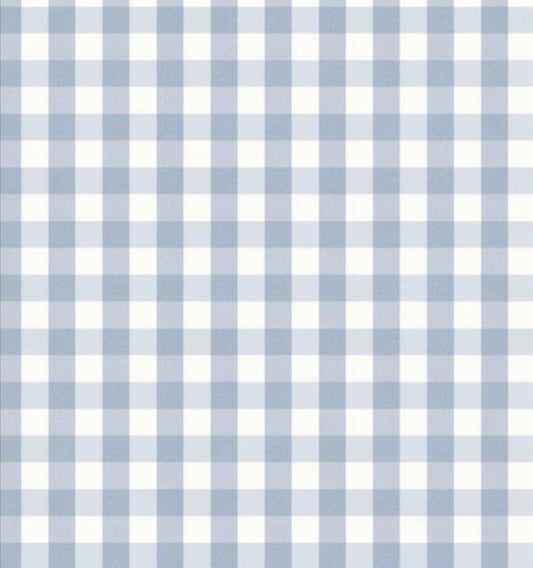 Blue Gray Gingham Check Fabric 2035 - 0401 Love Grows - Mary Jo Fabrics