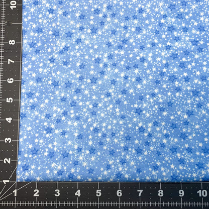 Blue Mini Stars FLANNEL 9831-11 Space Flannel - Mary Jo Fabrics