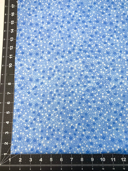Blue Mini Stars FLANNEL 9831-11 Space Flannel - Mary Jo Fabrics