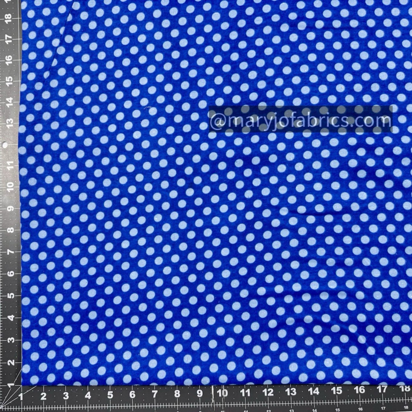 Blue Polka Dot FLANNEL 44 - 6351 Blue Dots - Mary Jo Fabrics