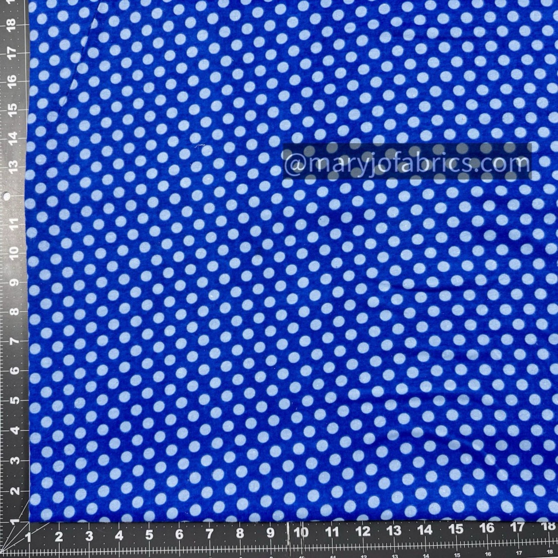 Blue Polka Dot FLANNEL 44 - 6351 Blue Dots - Mary Jo Fabrics