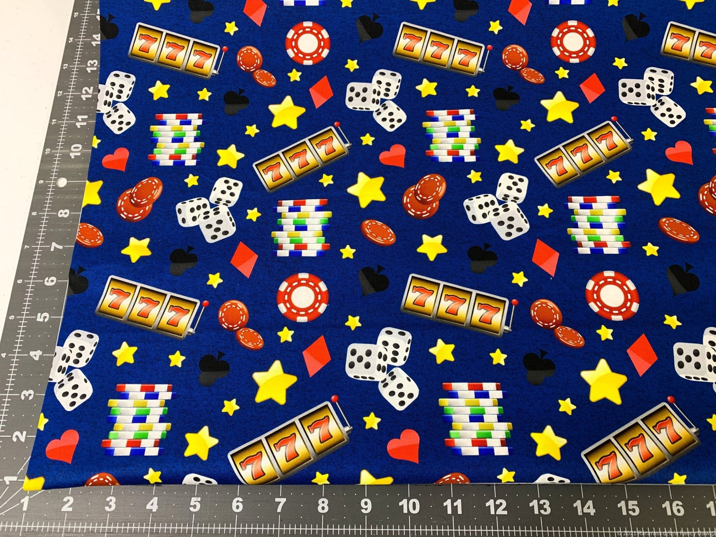 Blue Slots Casino fabric DX25520C1 Gambling fabric - Mary Jo Fabrics